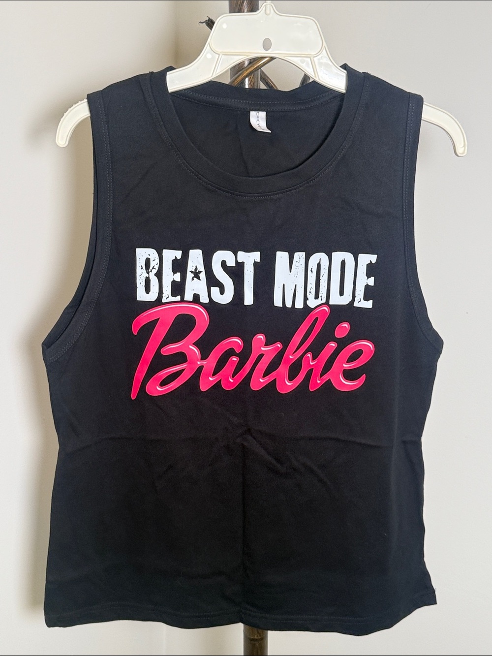 NEW Workout Exercise Tank Top with "Beast Mode Barbie" Graphic